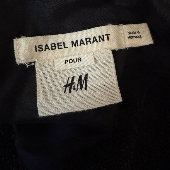 Isabel Marant Pour H&M Salt & Pepper Tweed Wool Blazer Office Career Boxy Size 2 - Picture 4 of 9